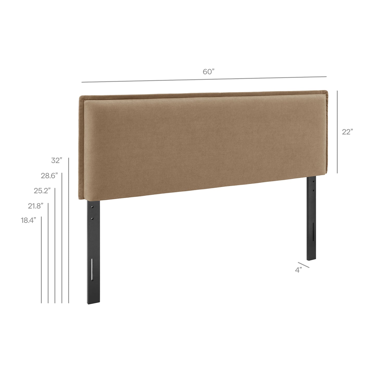 Camille Upholstered Linen Blend Full Size Headboard by Modway MOD-7320