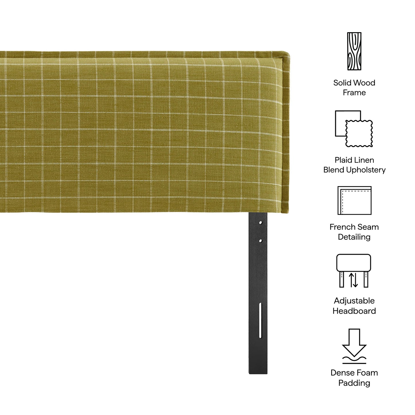 Camille Checkered Linen Blend Full Size Headboard by Modway MOD-7322