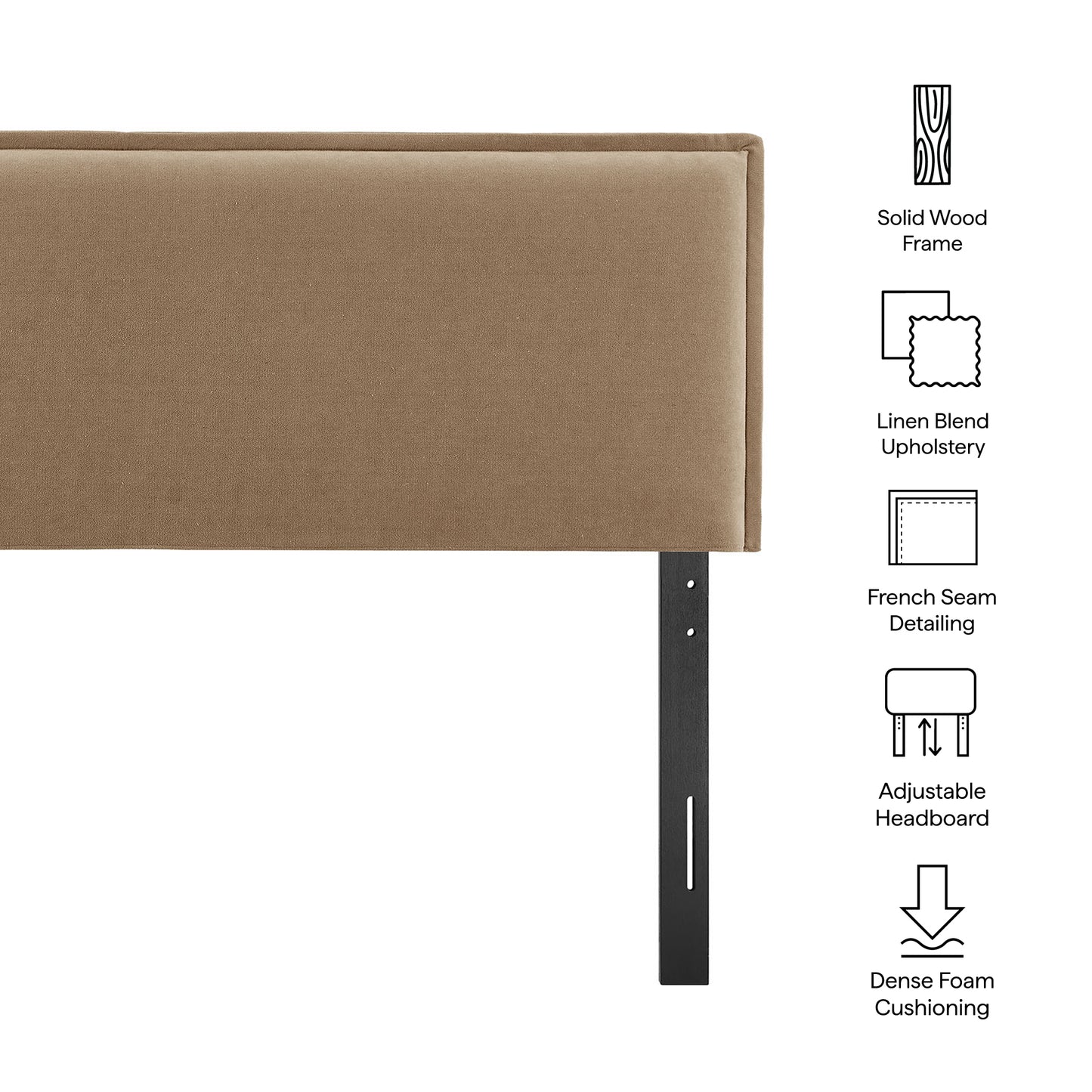 Camille Upholstered Linen Blend Queen Size Headboard by Modway MOD-7323