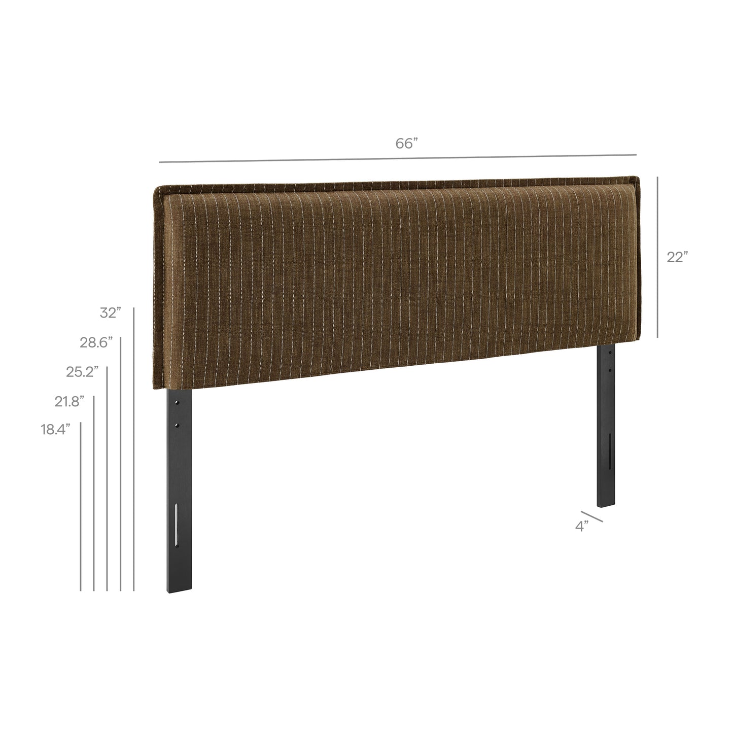 Camille Striped Linen Blend Queen Size Headboard by Modway MOD-7324