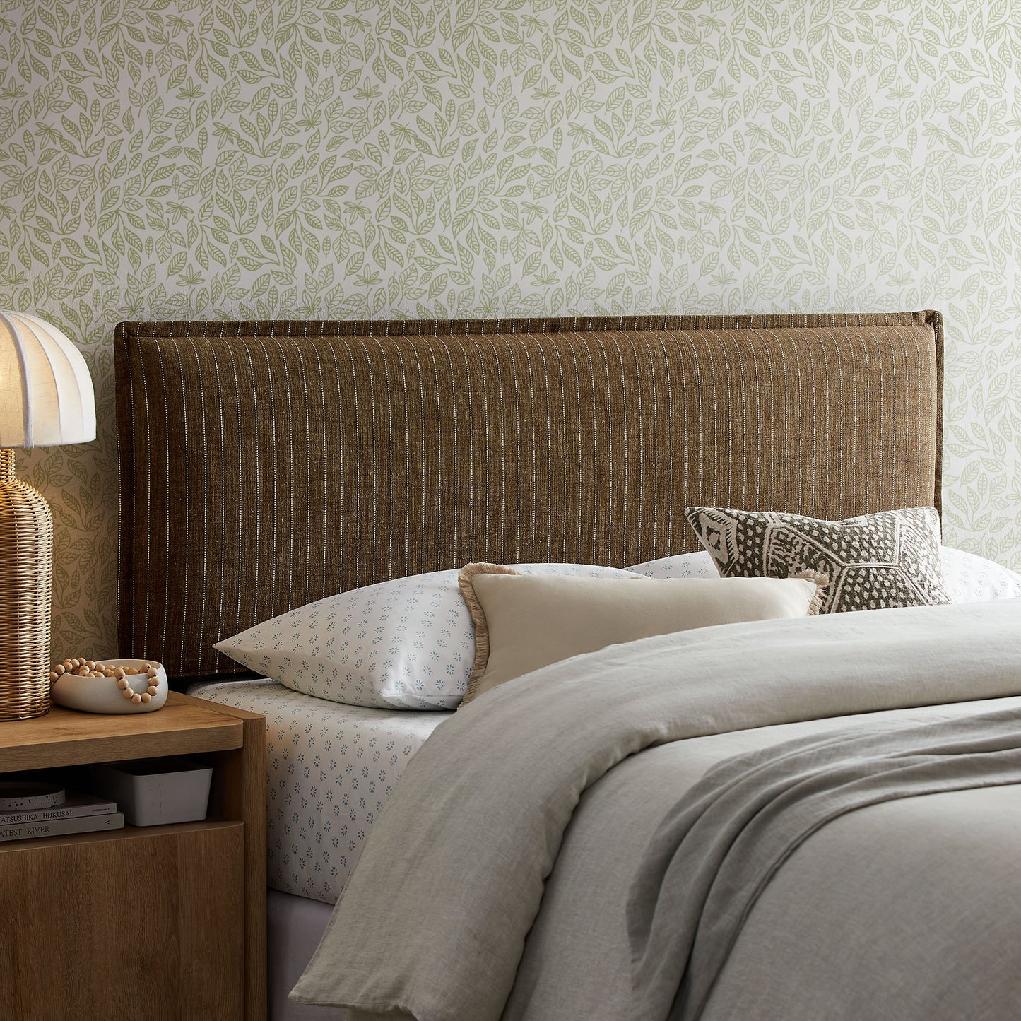 Camille Striped Linen Blend King Size Headboard by Modway MOD-7327