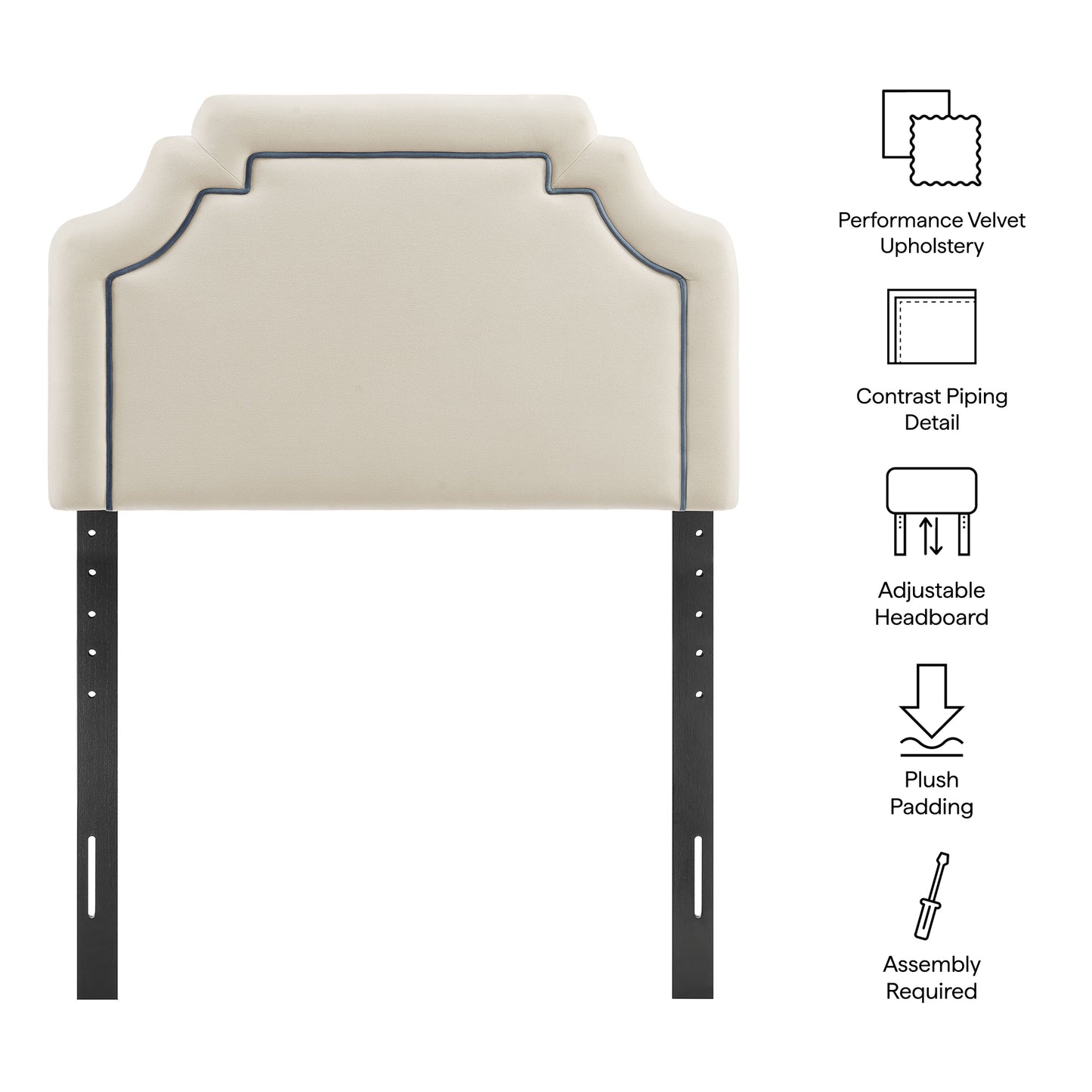 Magnolia Stain-Resistant Performance Velvet Twin Size Headboard by Modway MOD-7329