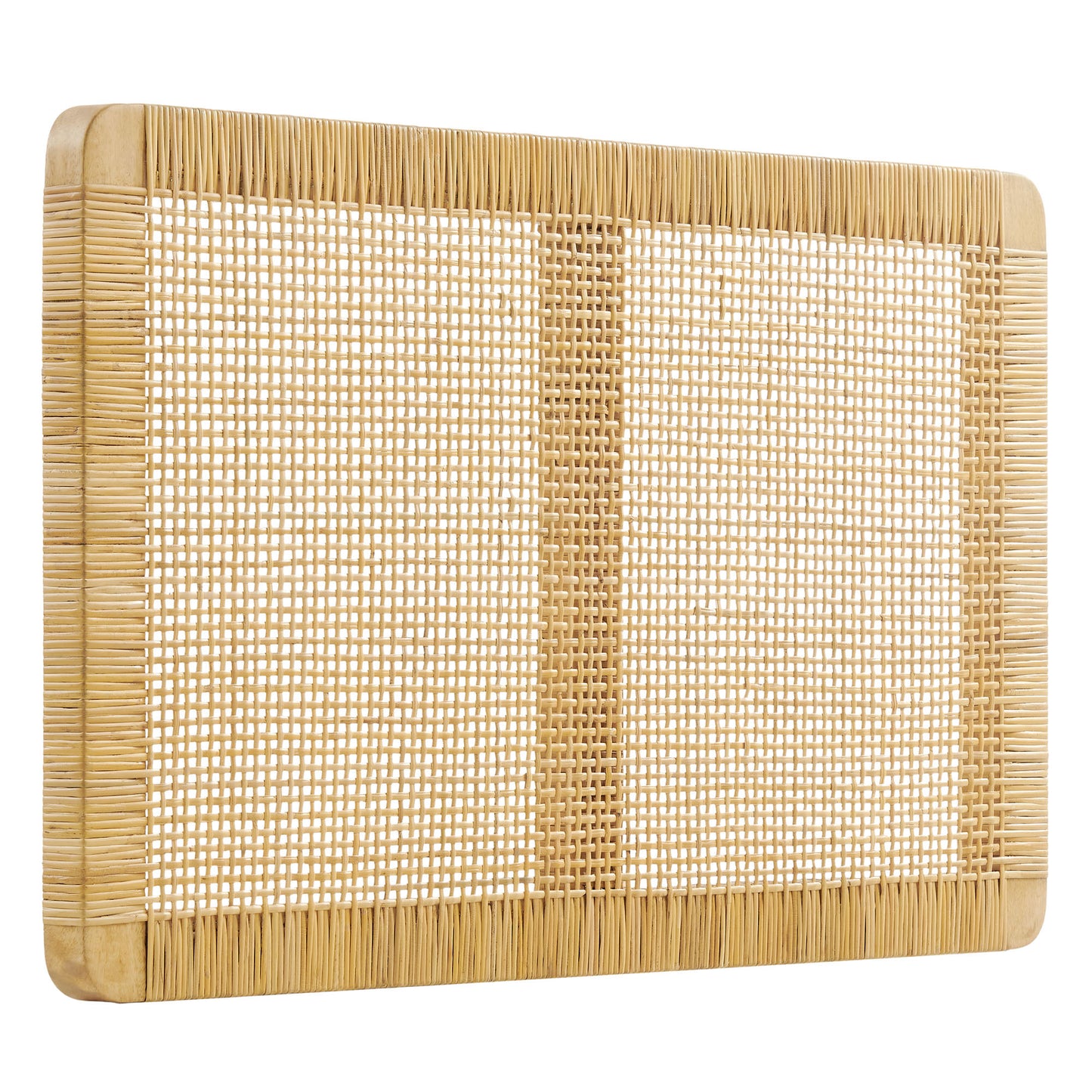 Sandy Wall Mounted Wood and Rattan Twin Size Headboard by Modway MOD-7337