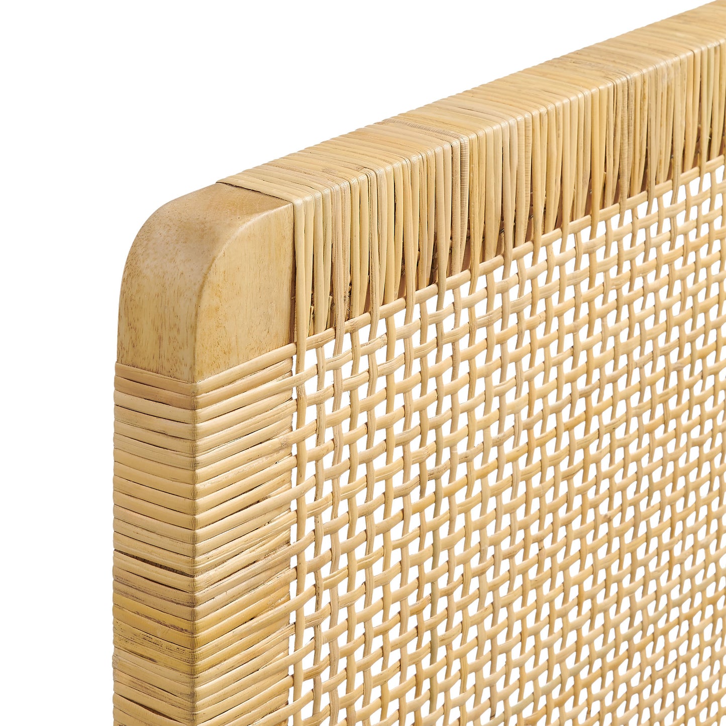 Sandy Wall Mounted Wood and Rattan Full Size Headboard by Modway MOD-7338