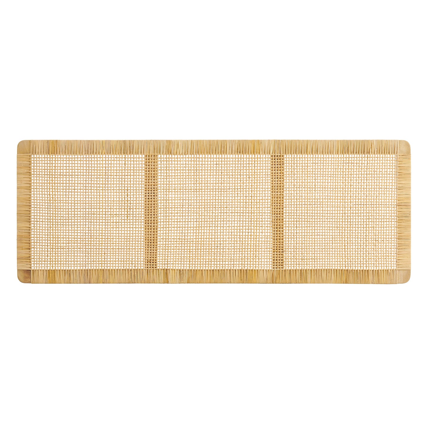 Sandy Wall Mounted Wood and Rattan Queen Size Headboard by Modway MOD-7339