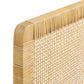 Sandy Wall Mounted Wood and Rattan Queen Size Headboard by Modway MOD-7339