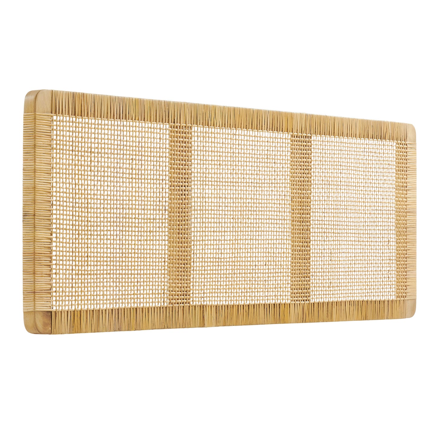Sandy Wall Mounted Wood and Rattan King Size Headboard by Modway MOD-7340