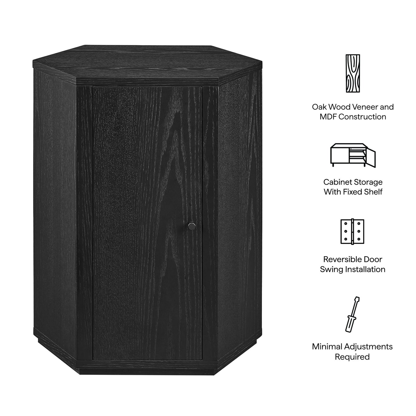 Kade Faceted Wood Side Table by Modway MOD-7341