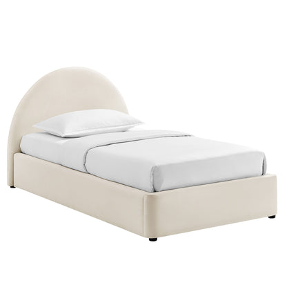 Resort Twin Arched Performance Velvet Storage Platform Bed Frame by Modway MOD-7343