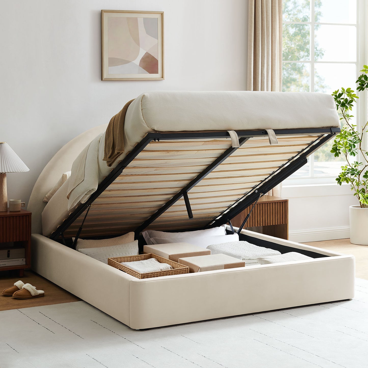 Resort Full Arched Performance Velvet Storage Platform Bed Frame by Modway MOD-7345