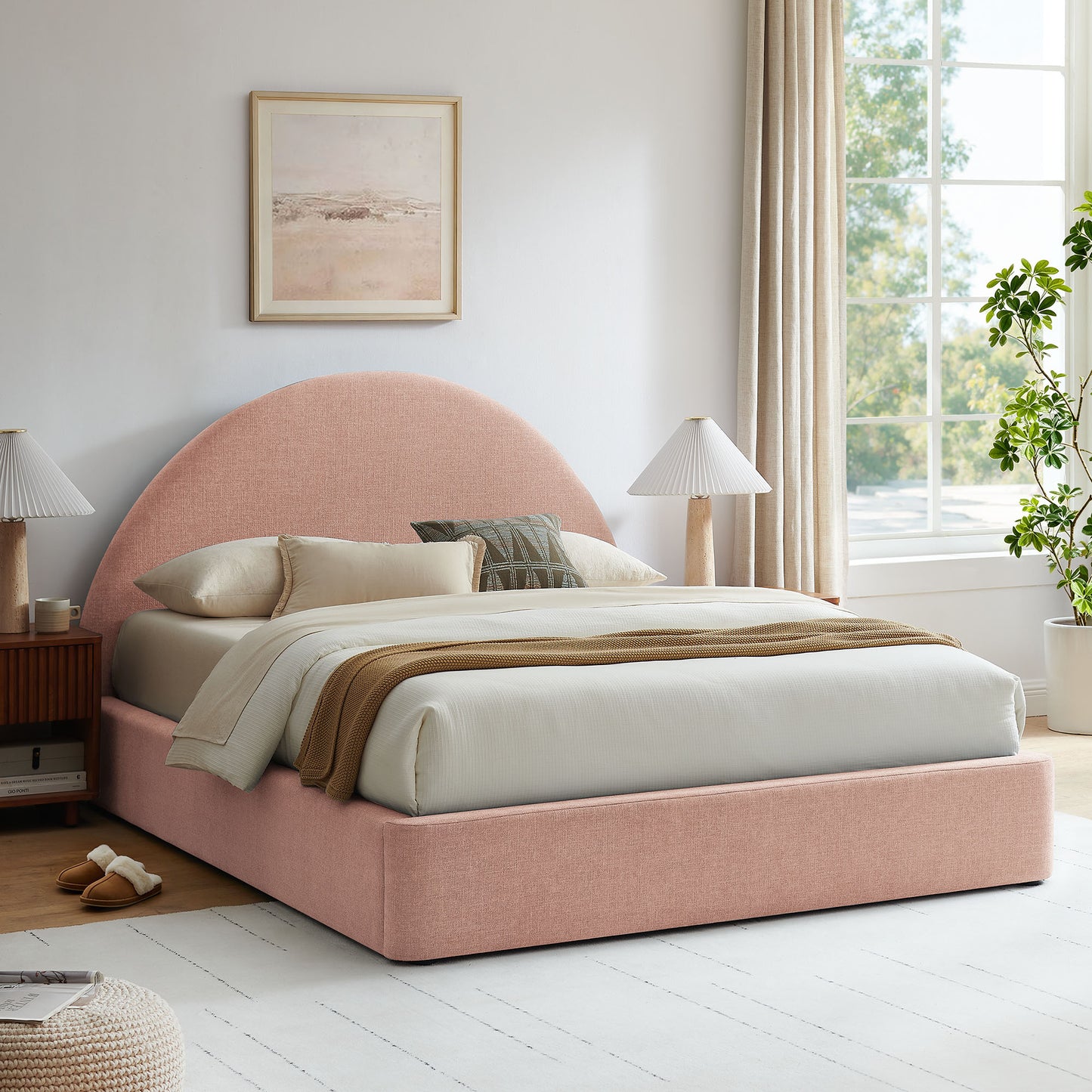 Resort Full Arched Upholstered Fabric Storage Platform Bed Frame by Modway MOD-7346