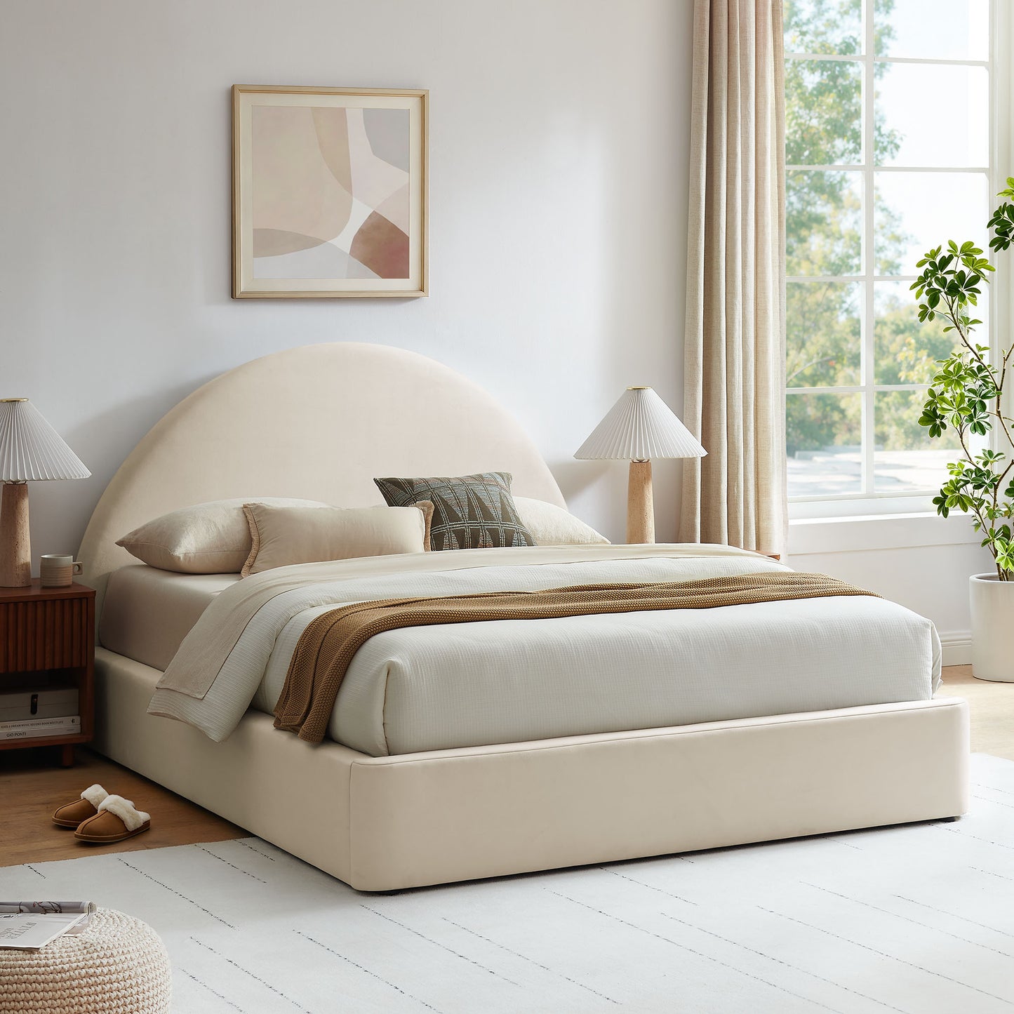 Resort Queen Arched Performance Velvet Storage Platform Bed Frame by Modway MOD-7347