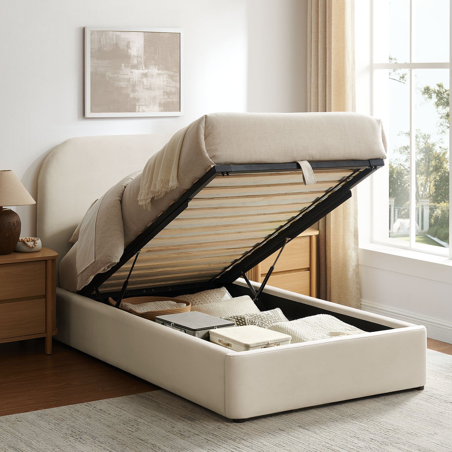 Keynote Twin Performance Velvet Storage Platform Bed Frame by Modway MOD-7351