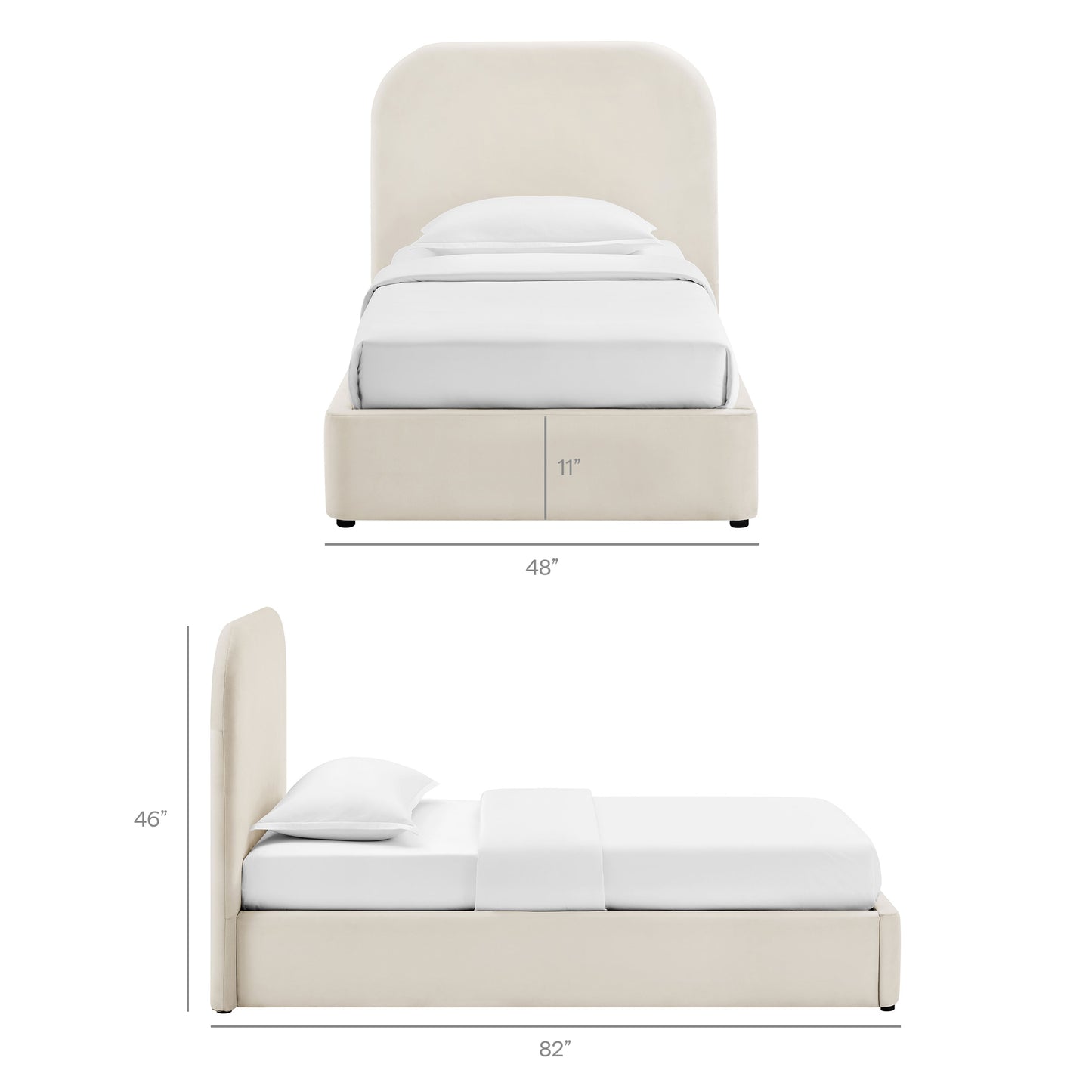 Keynote Twin Performance Velvet Storage Platform Bed Frame by Modway MOD-7351