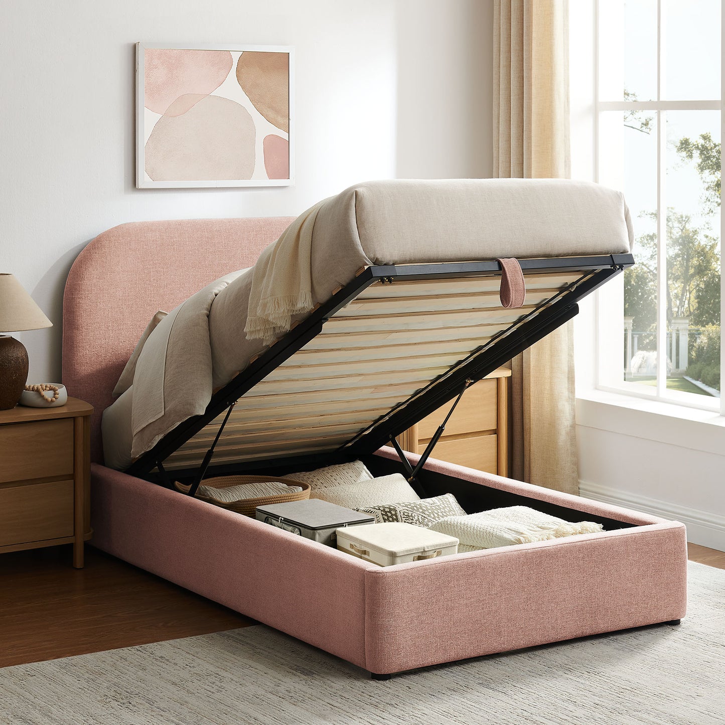 Keynote Twin Fabric Upholstered Storage Platform Bed Frame by Modway MOD-7352