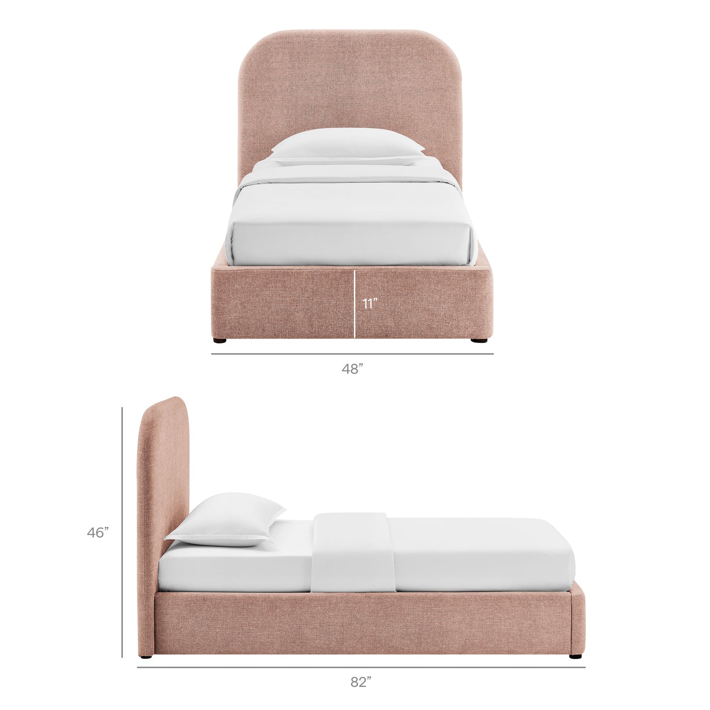 Keynote Twin Fabric Upholstered Storage Platform Bed Frame by Modway MOD-7352
