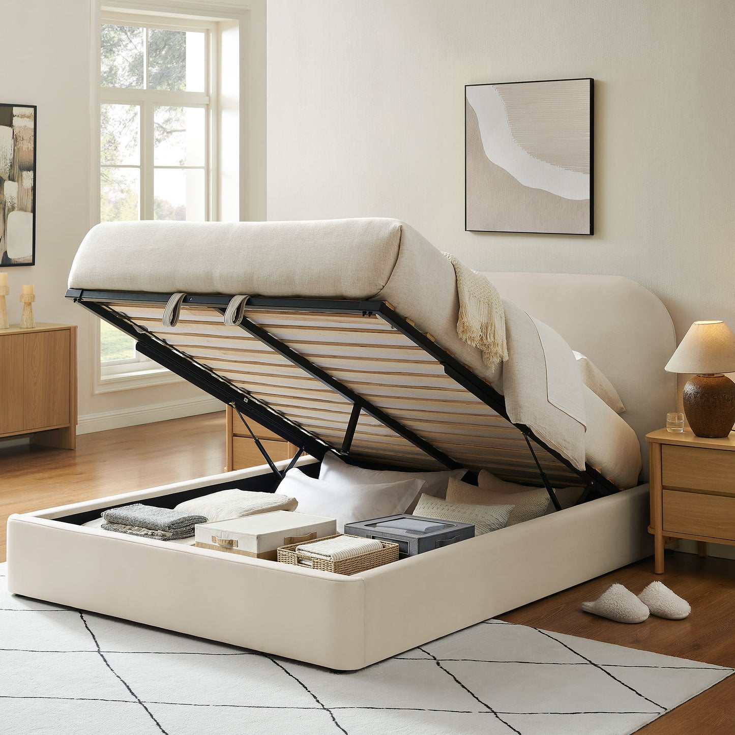 Keynote Full Performance Velvet Storage Platform Bed Frame by Modway MOD-7353
