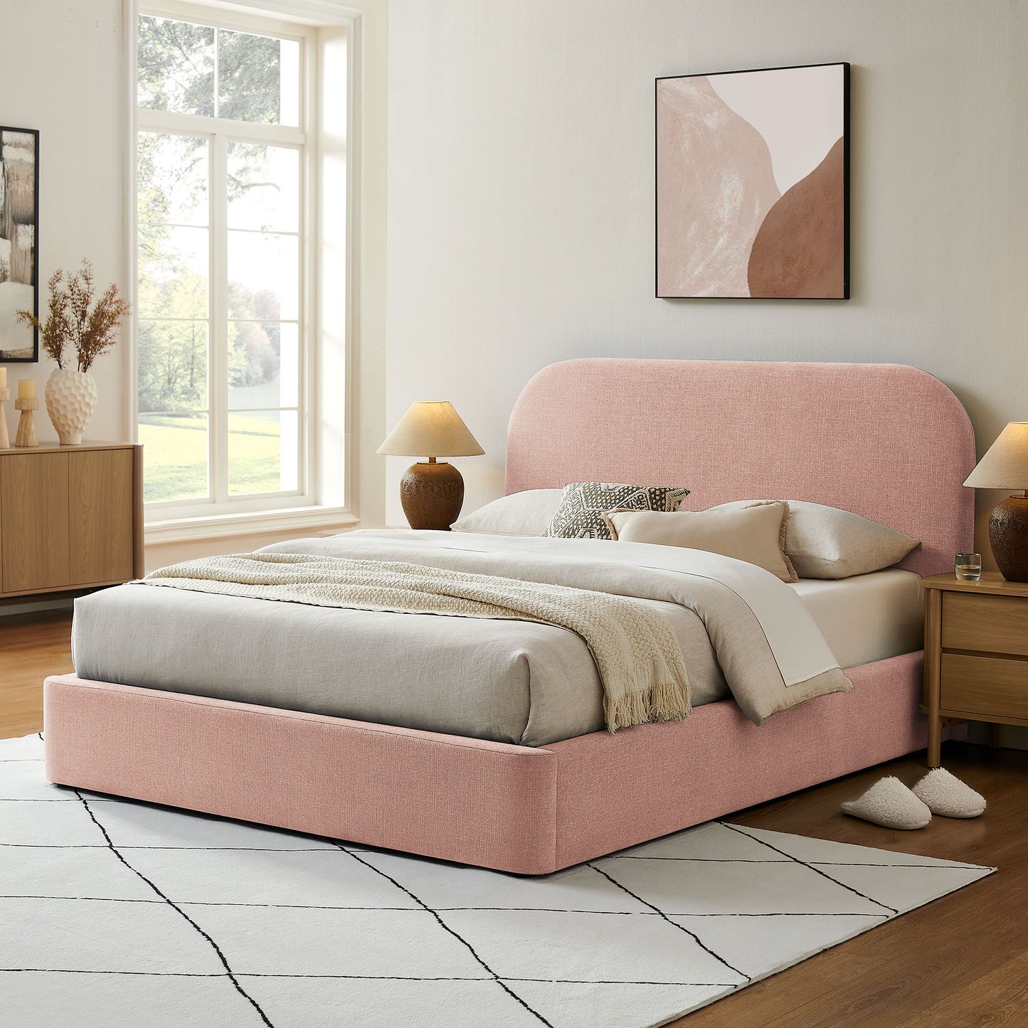 Keynote King Fabric Upholstered Storage Platform Bed Frame by Modway MOD-7358