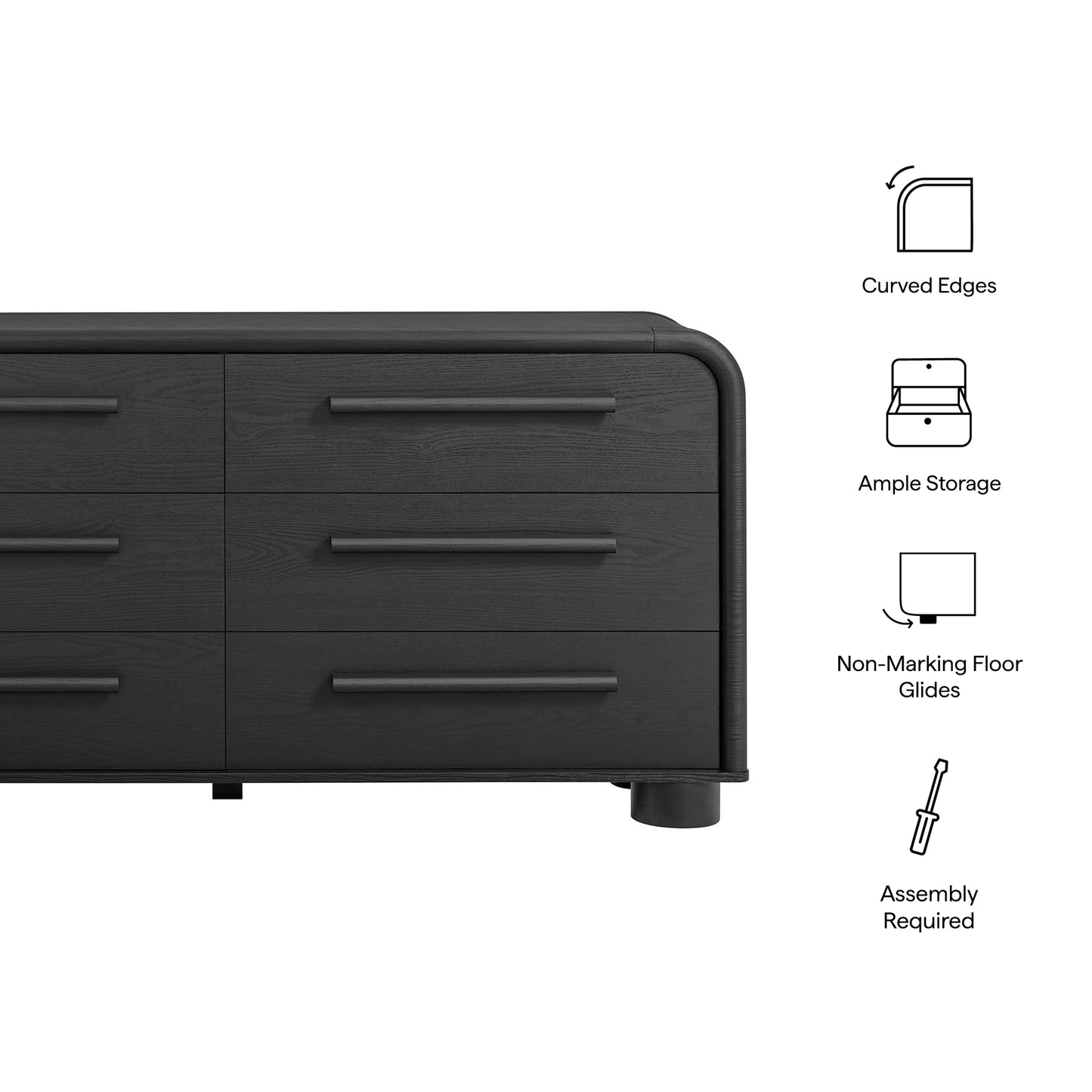 Bellamy Curved 6-Drawer Dresser by Modway MOD-7379