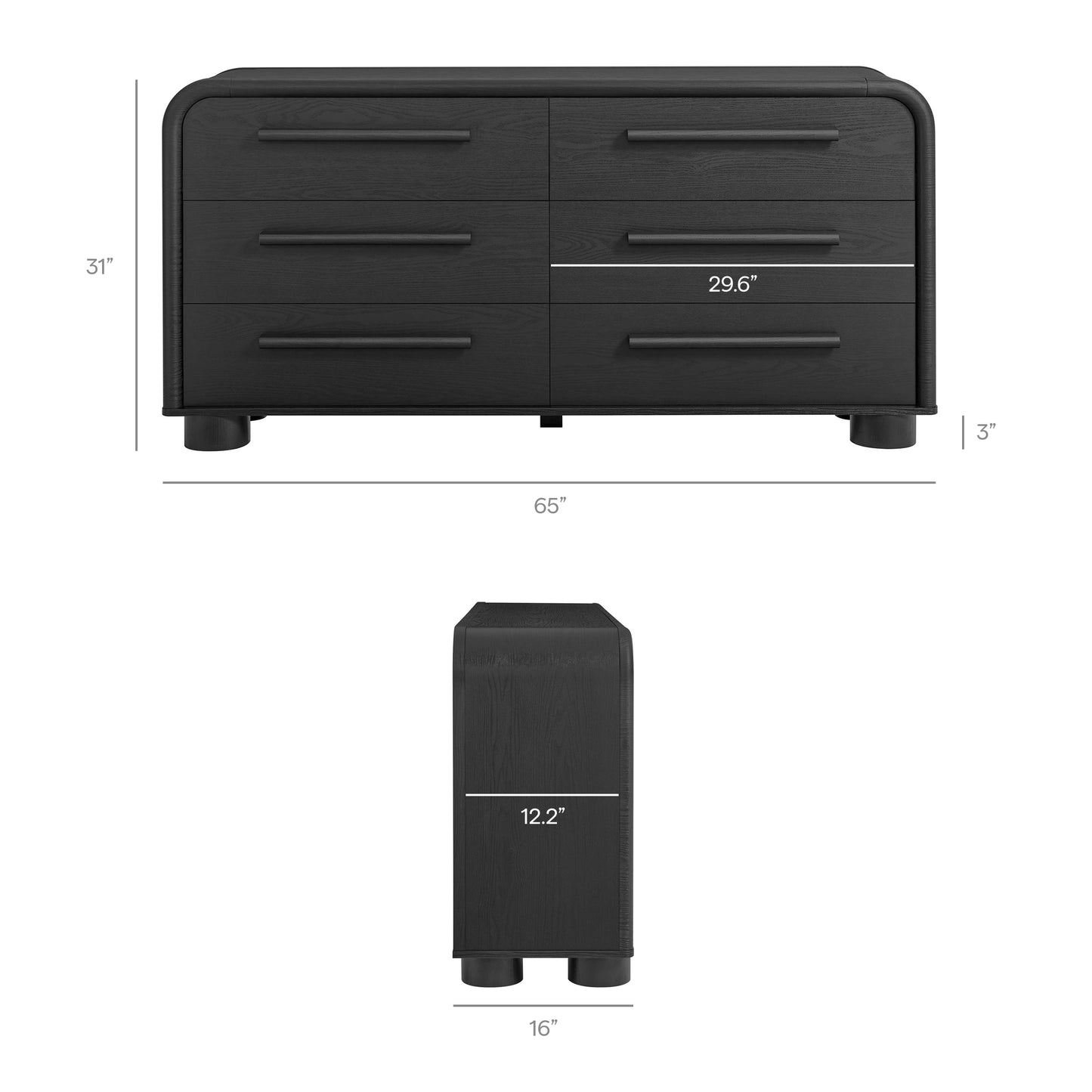 Bellamy Curved 6-Drawer Dresser by Modway MOD-7379