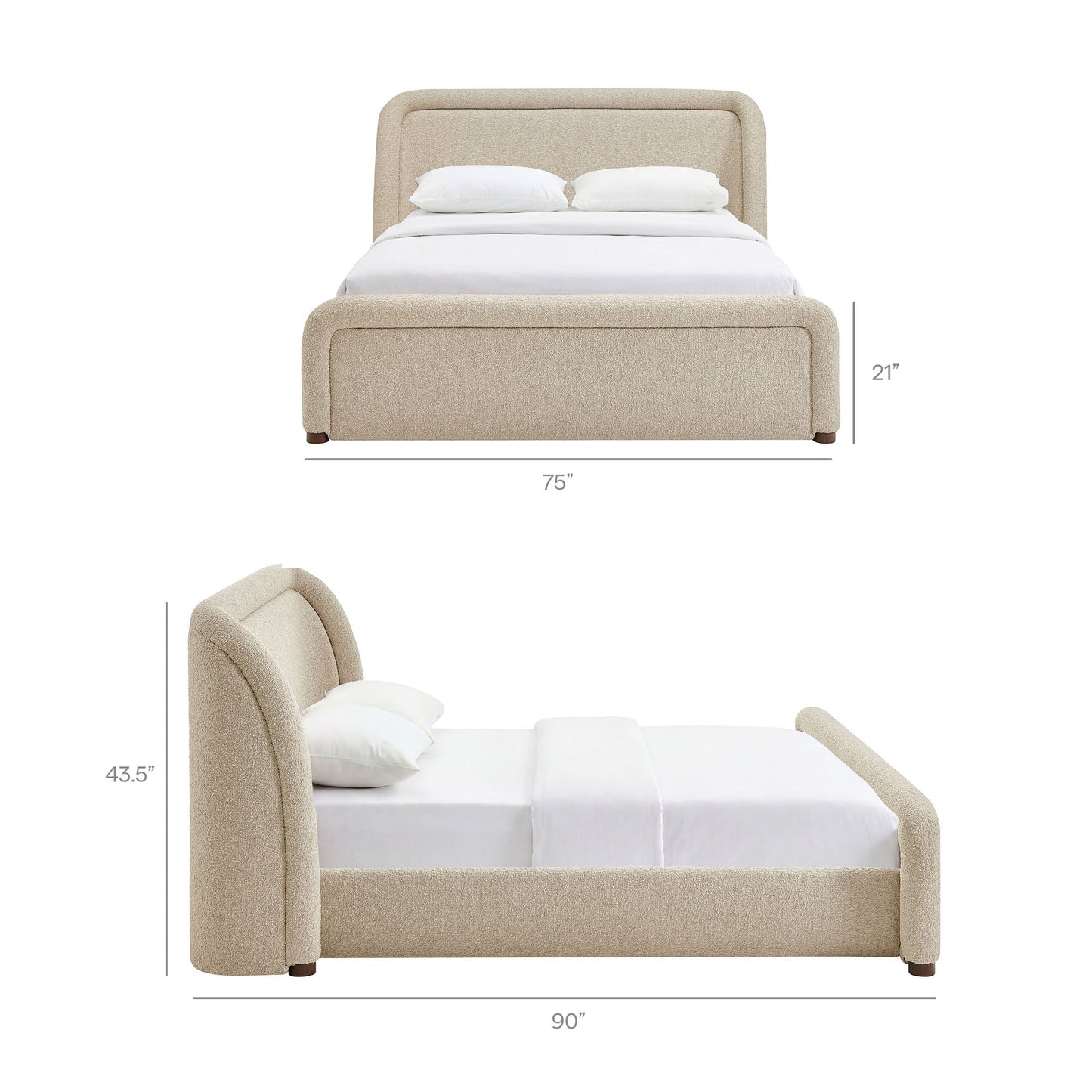 Tasmin Queen Upholstered Fabric Platform Bed by Modway MOD-7380