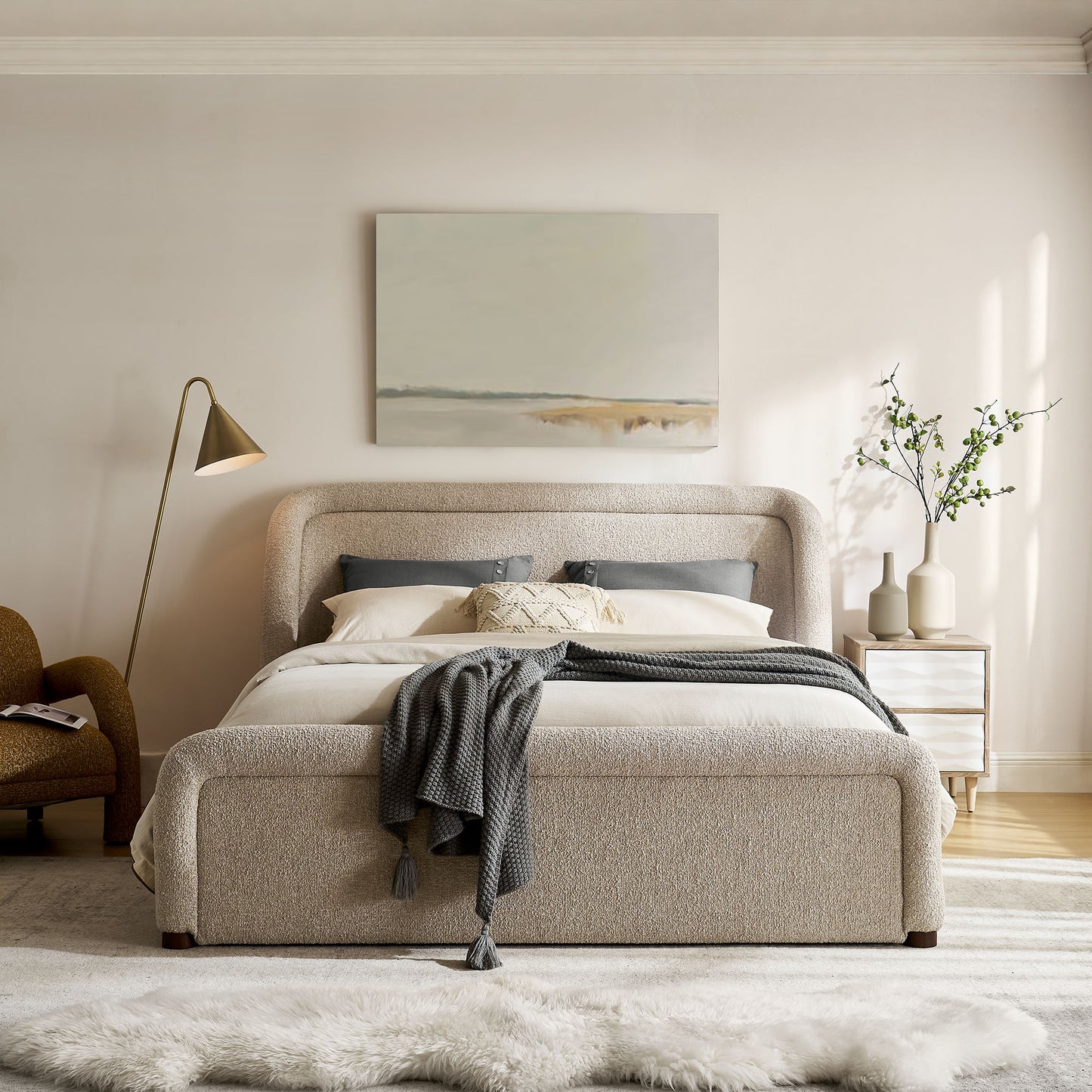 Tasmin King Upholstered Fabric Platform Bed by Modway MOD-7381