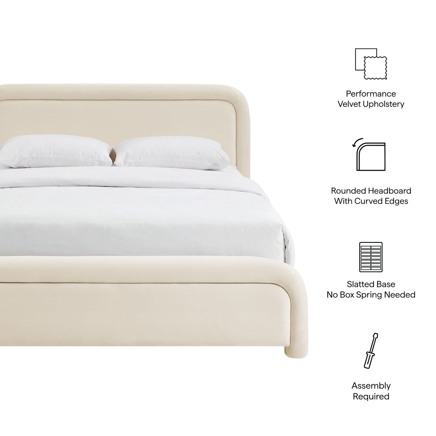 Beck Queen Performance Velvet Platform Bed by Modway MOD-7382