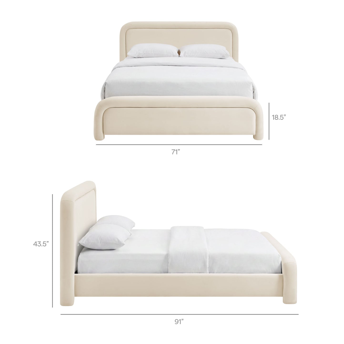 Beck Queen Performance Velvet Platform Bed by Modway MOD-7382