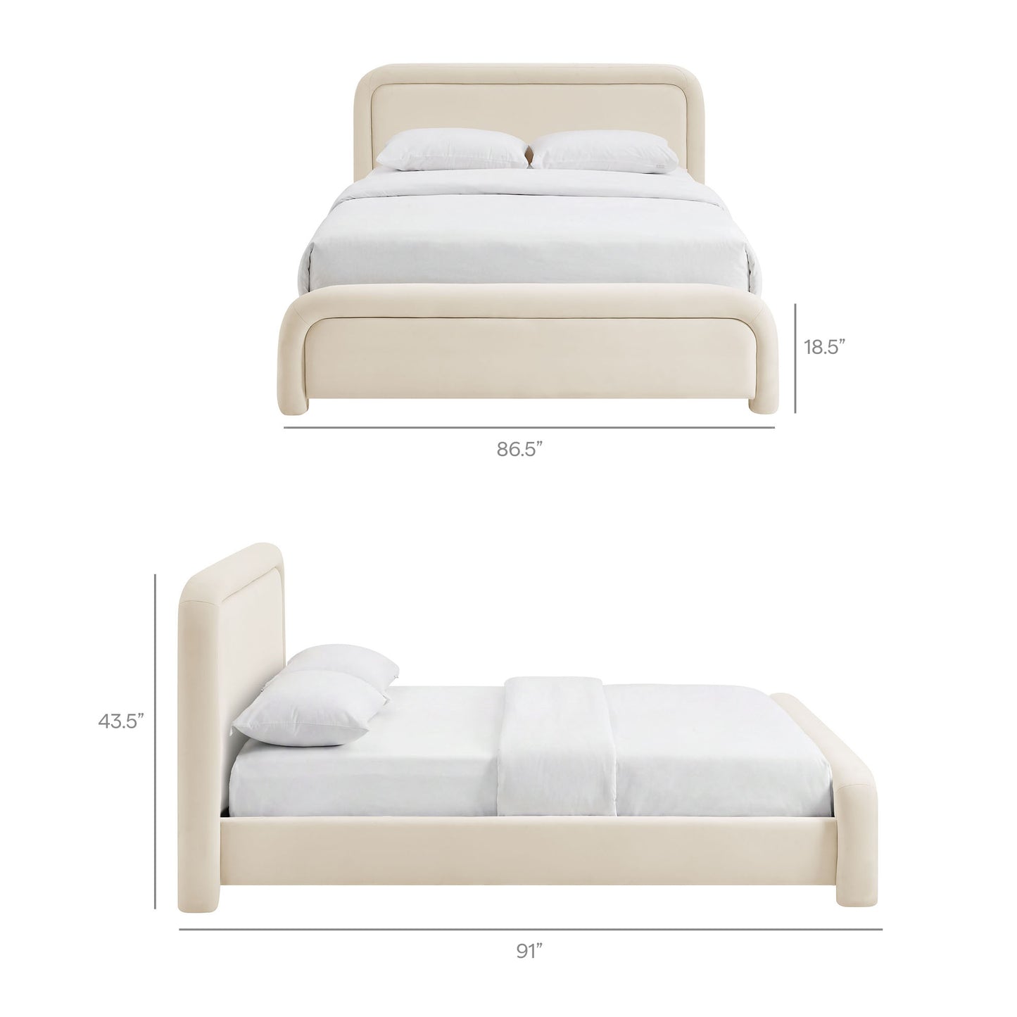Beck King Performance Velvet Platform Bed by Modway MOD-7383