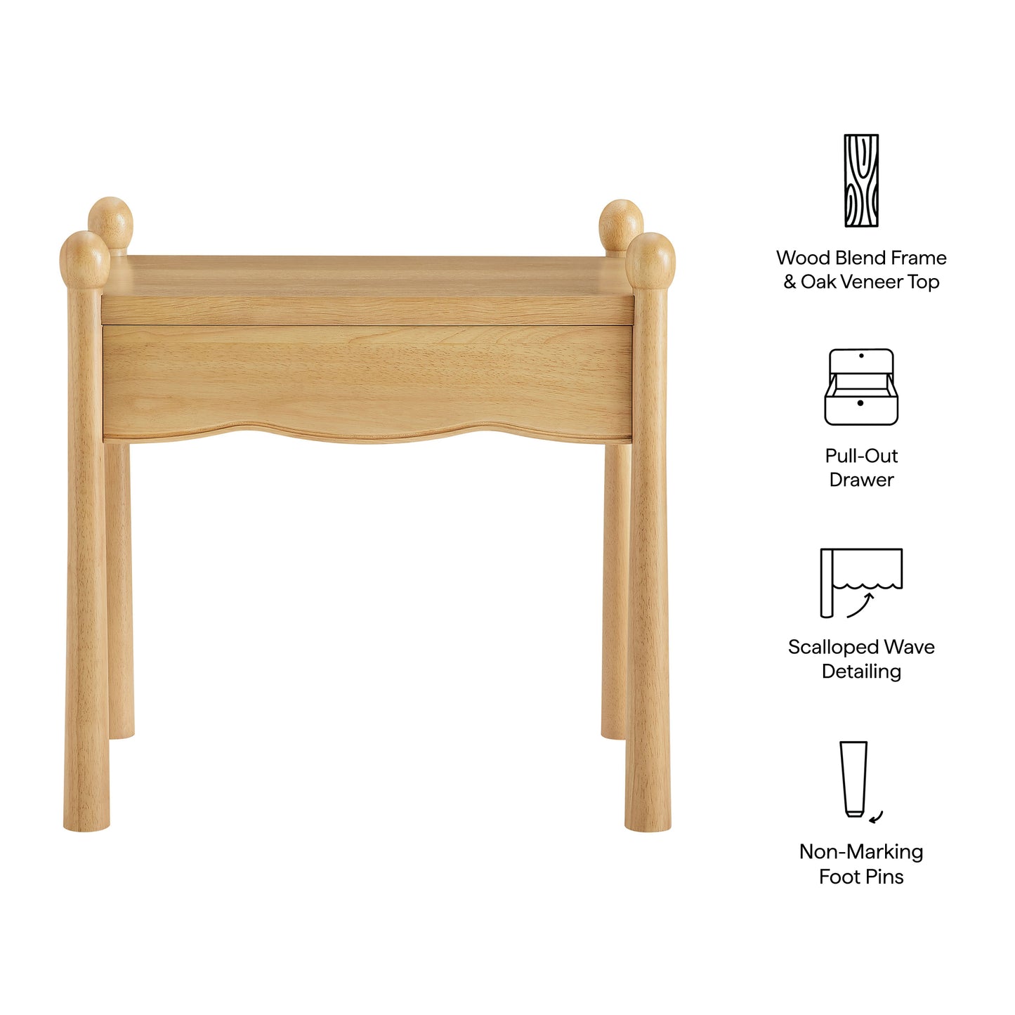 Darcy Wood Nightstand or Side Table by Modway MOD-7386
