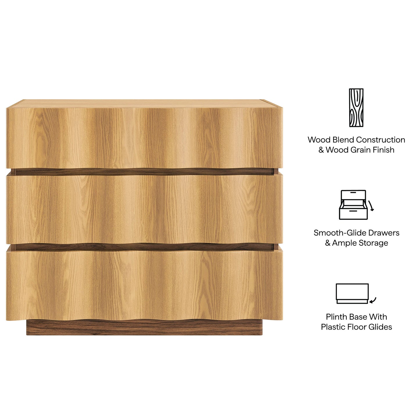Isola Wavy 3 Drawer Chest by Modway MOD-7388