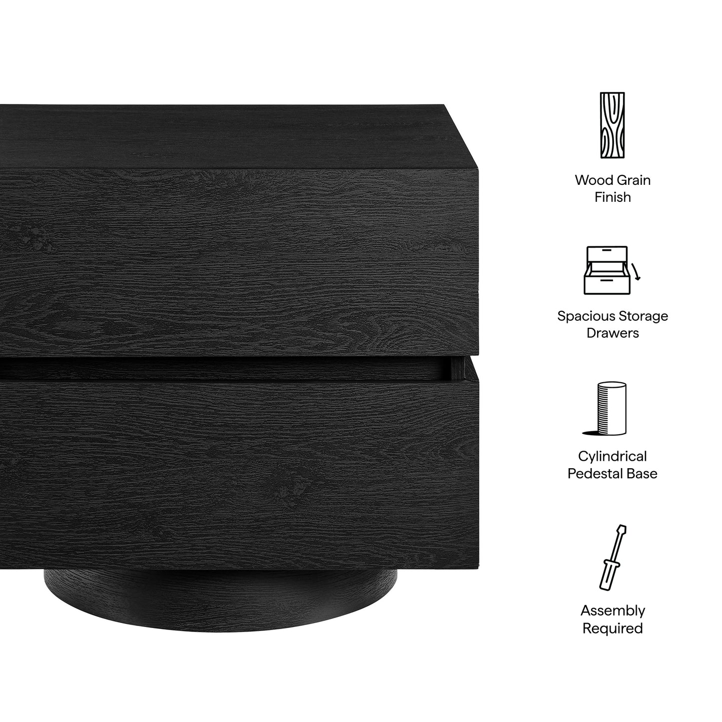 Koval Floating Pedestal 2-Drawer Nightstand by Modway MOD-7804