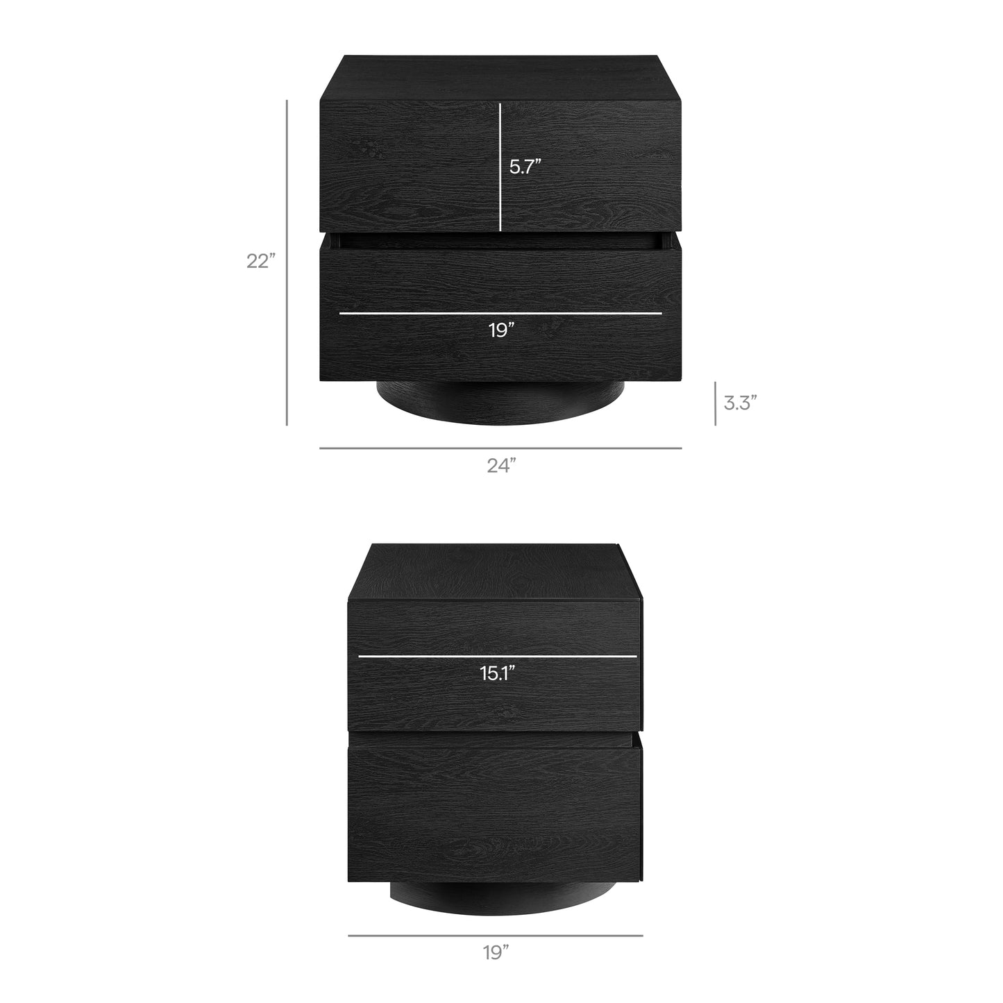 Koval Floating Pedestal 2-Drawer Nightstand by Modway MOD-7804