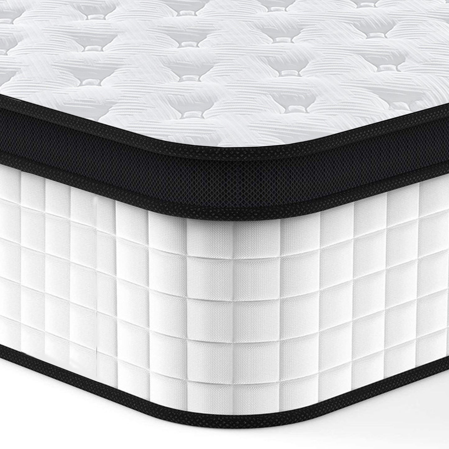 QUEEN Size 12 Inch Hybrid Mattress Individual Pocket Spring 7-Zoned Memory Foam