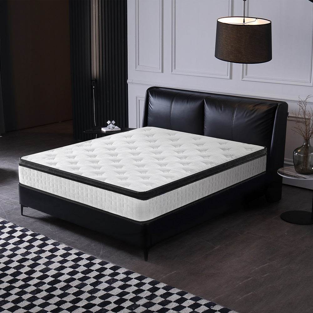 QUEEN Size 12 Inch Hybrid Mattress Individual Pocket Spring 7-Zoned Memory Foam