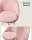 SONGMICS HOME Armless Vanity Chair, Adjustable Swivel – Jelly Pink