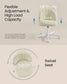 SONGMICS Corduroy Swivel Office Chair – Cream White