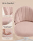 SONGMICS Fruit Pink Height Adjustable Swivel Vanity Chair with Teddy Fleece