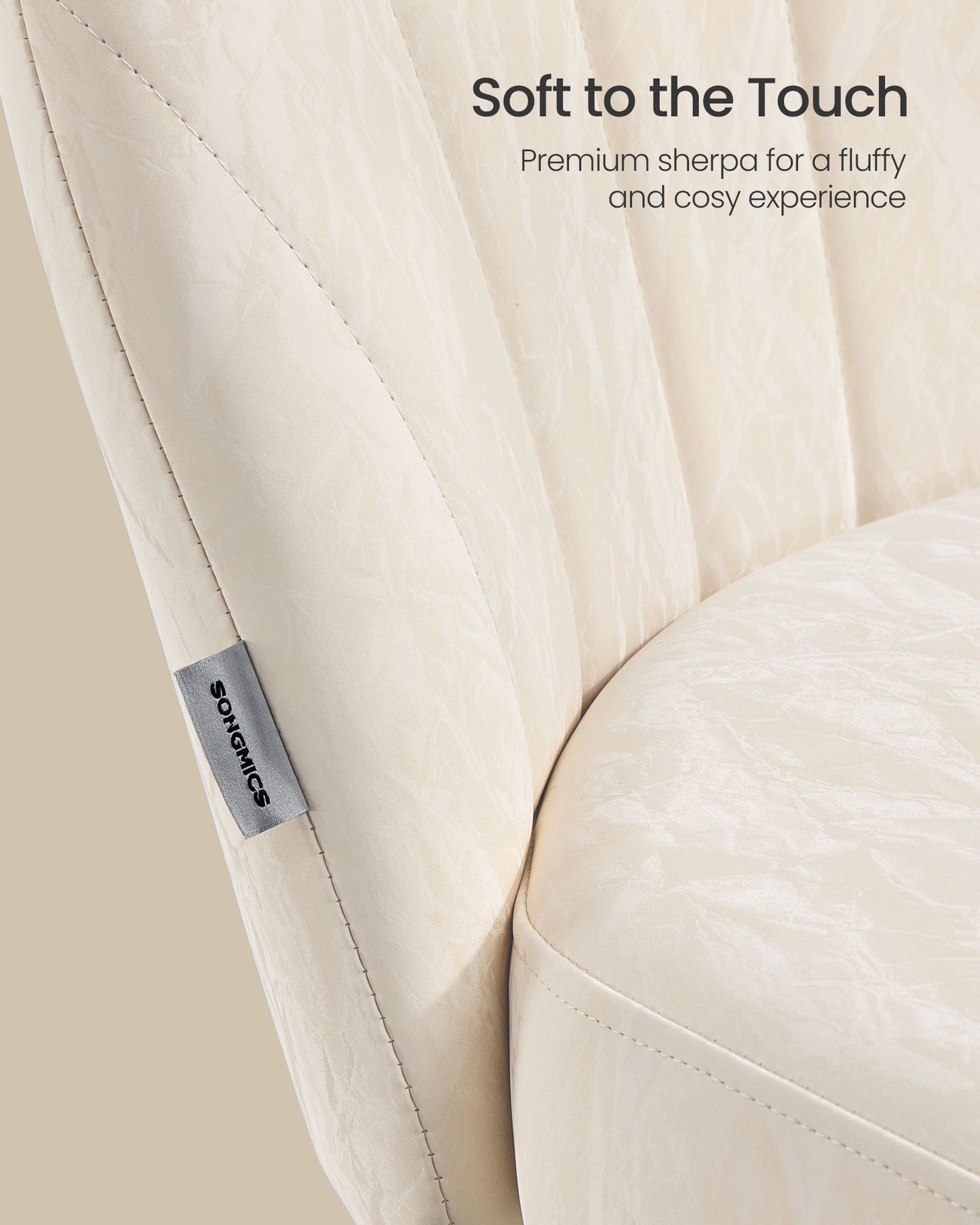 SONGMICS Office Chair – Cream White