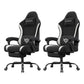 SONGMICS Set of 2 Ergonomic Gaming Chairs Bundle, with Footrest Comfy Desk Chair – Ink Black, Cloud White