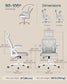 SONGMICS HOME Ergonomic Mesh Desk Chair with Flip-Up Armrests and Headrest | Computer Office Chair in Dove Gray