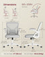 VASAGLE Ergonomic Mesh Office Chairs with Adjustable Lumbar Support – Dove Gray