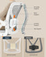 SONGMICS HOME Ergonomic Mesh Desk Chair with Flip-Up Armrests | Computer Office Chair in Dove Gray