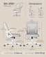 SONGMICS HOME Ergonomic Mesh Desk Chair with Flip-Up Armrests | Computer Office Chair in Dove Gray