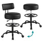 SONGMICS Drafting Chair with Backrest, Height Rolling Stool – All Black