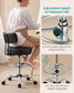 SONGMICS Drafting Chair with Backrest, Height Rolling Stool – Black