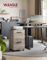 VASAGLE 2-Drawer File Cabinet, Small Rolling Filing Cabinet for Home Office, Heather Greige