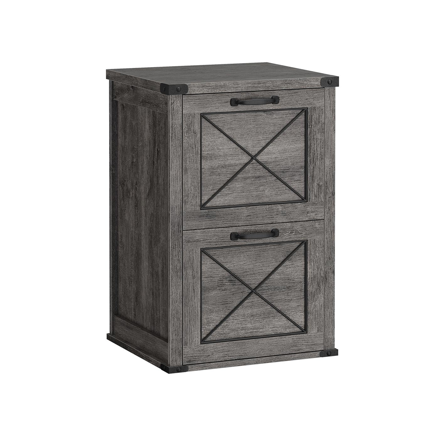 VASAGLE File Cabinet with 2 File Drawers Printer Stand Fit A4 Letter Size Misty Gray