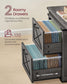 VASAGLE File Cabinet with 2 File Drawers Printer Stand Fit A4 Letter Size Misty Gray