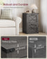 VASAGLE File Cabinet with 2 File Drawers Printer Stand Fit A4 Letter Size Misty Gray